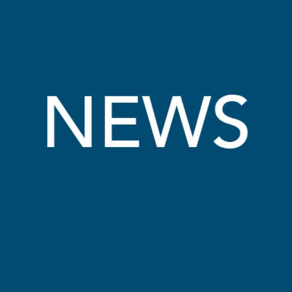 Blue image with the word "News" in white text. 